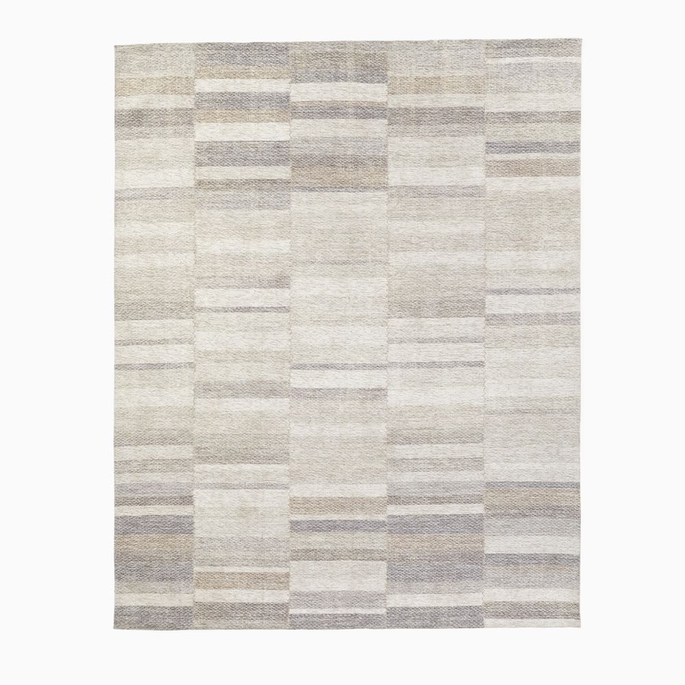 Colorblock Broken Stripe Rug West Elm