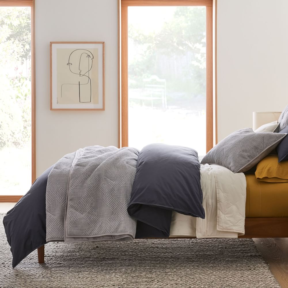 Washed Cotton Percale Quilt & Shams West Elm