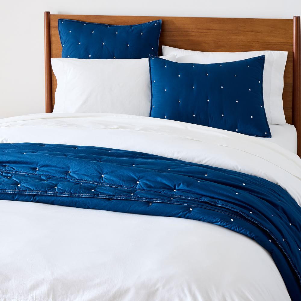 Washed Cotton Percale Quilt & Shams West Elm