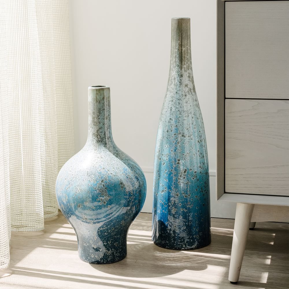 Reactive Glaze Ocean Ceramic Vases West Elm