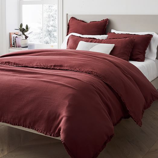 west elm ruffle duvet