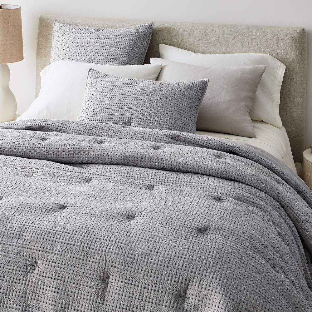 Textured Waffle Quilt & Shams | West Elm