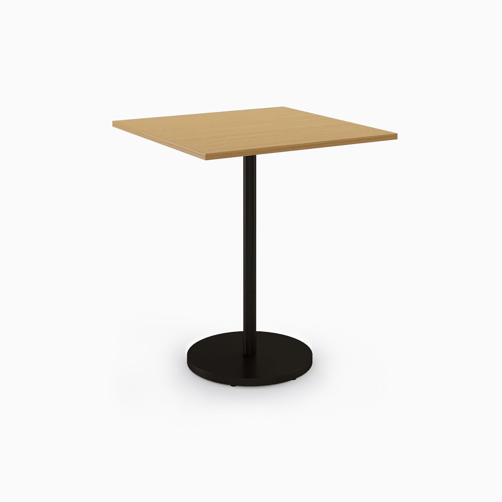 Square Wood Bar Table - Orbit Base 