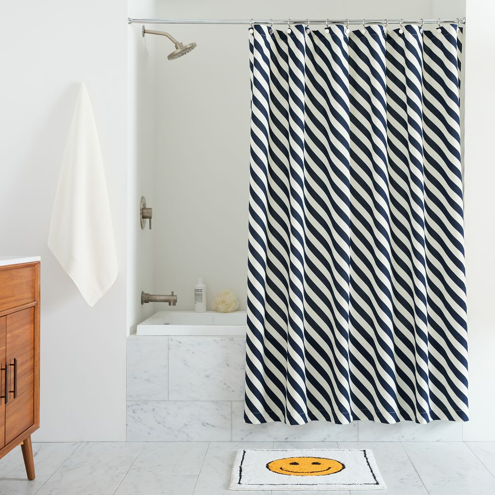 KULE Bias Stripe Shower Curtain | West Elm