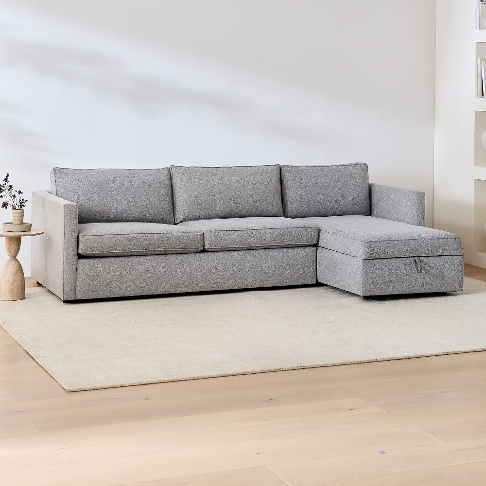 Harris 2-Piece Sleeper Sectional w/ Storage Chaise (109") | West Elm