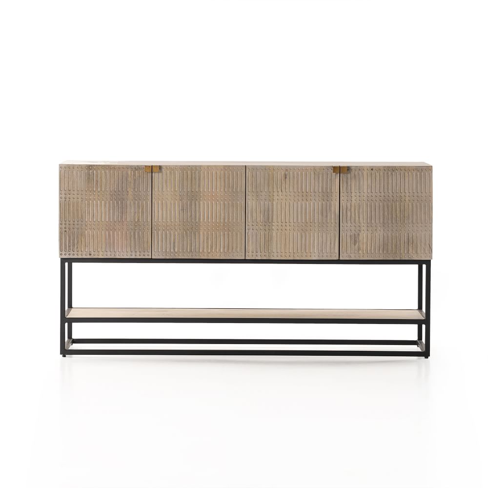 Carved Mango Wood Media Console (56") West Elm