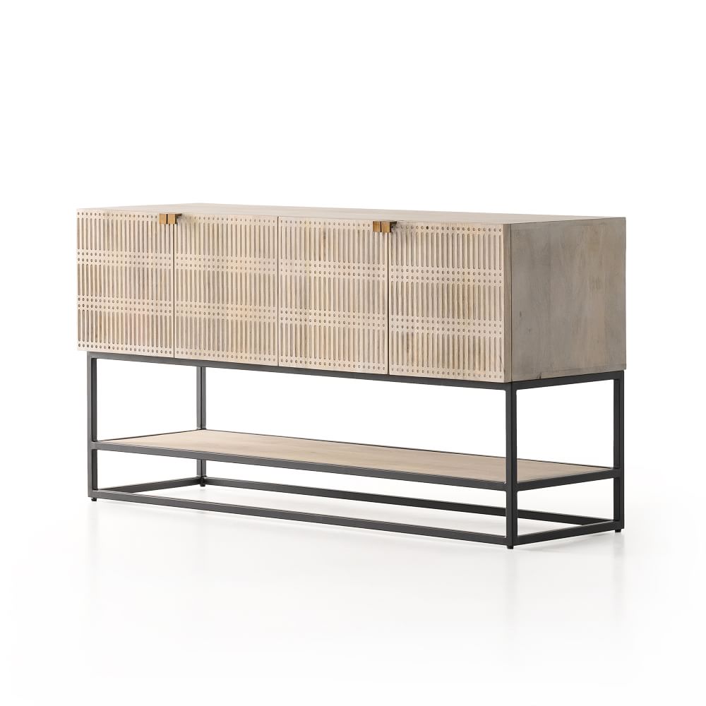 Carved Mango Wood Media Console (56") West Elm