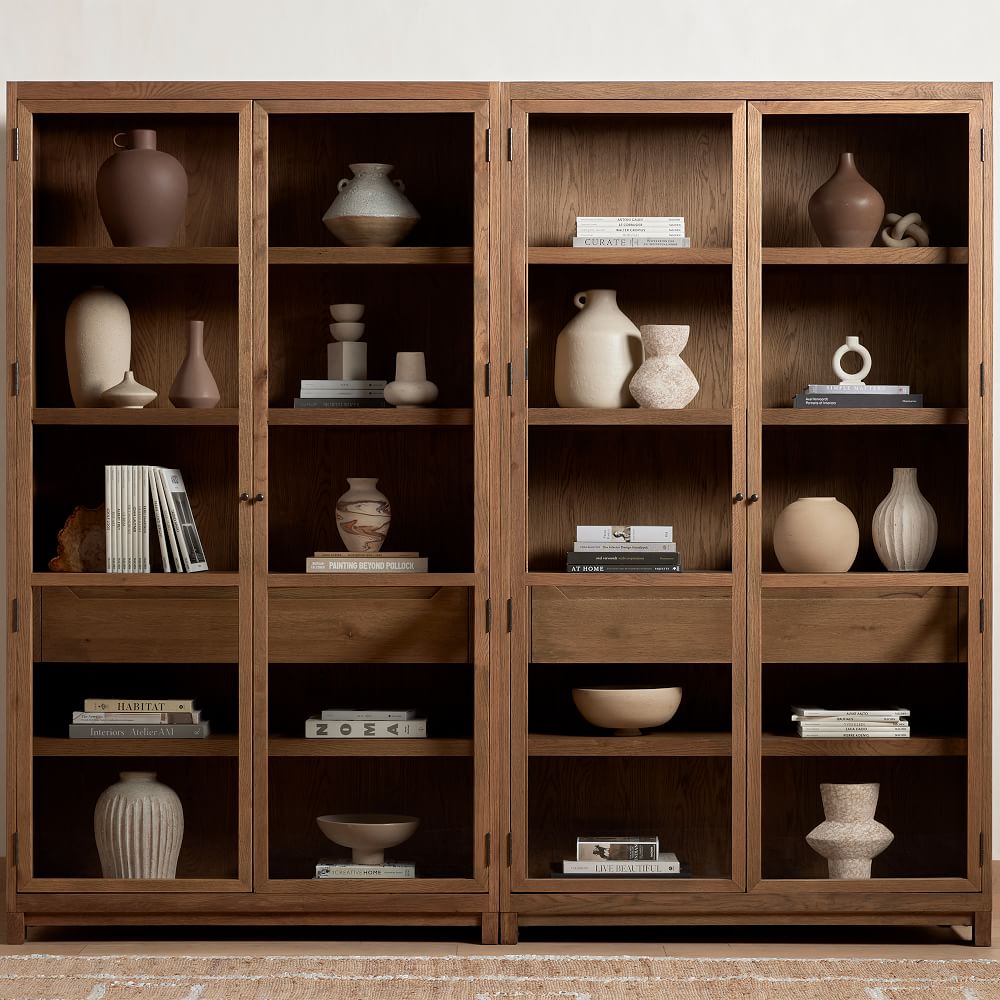 The Furniture Outlet Nordic Oak Glazed Display Cabinet 