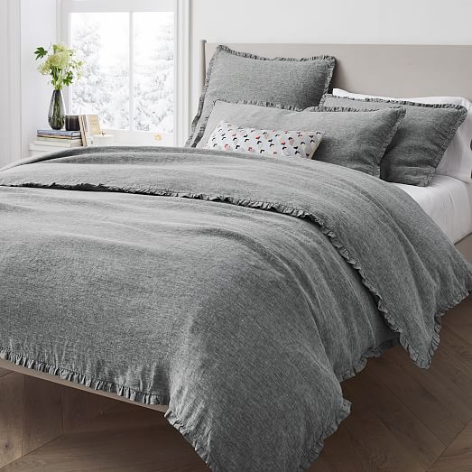 west elm ruffle duvet