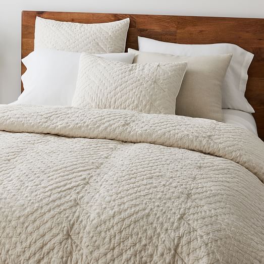 cream textured quilt cover