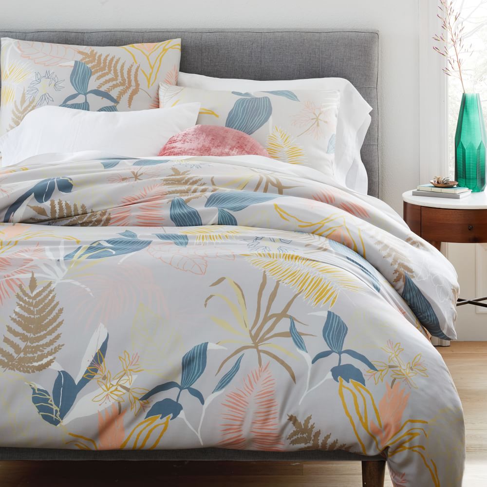 Silky TENCEL™ Lush Floral Duvet Cover & Shams | West Elm