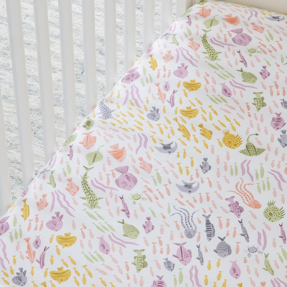 Underwater Crib Fitted Sheet West Elm