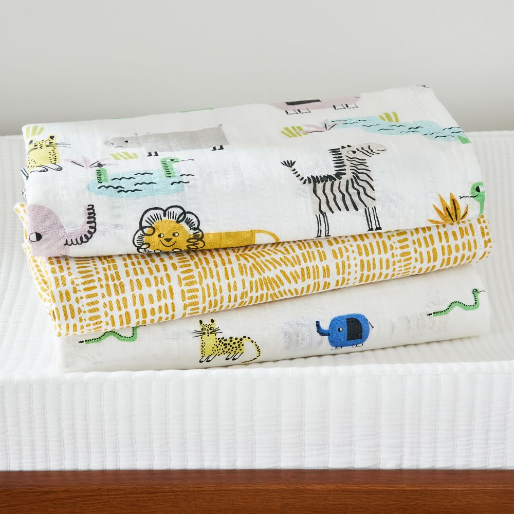 Super Safari Swaddle Set West Elm