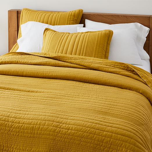 mustard yellow quilt