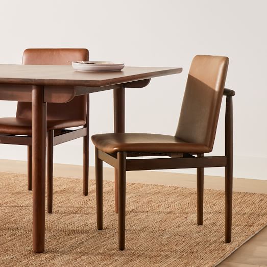 Framework Leather Dining Chair, Leather Wooden Dining Chairs