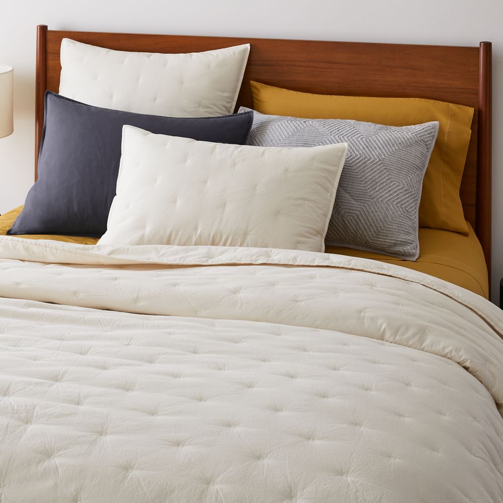 Washed Cotton Percale Quilt & Shams West Elm