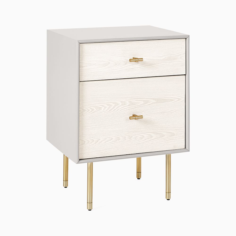 Modernist Wood & Lacquer Nightstand (21") Winter Wood West Elm