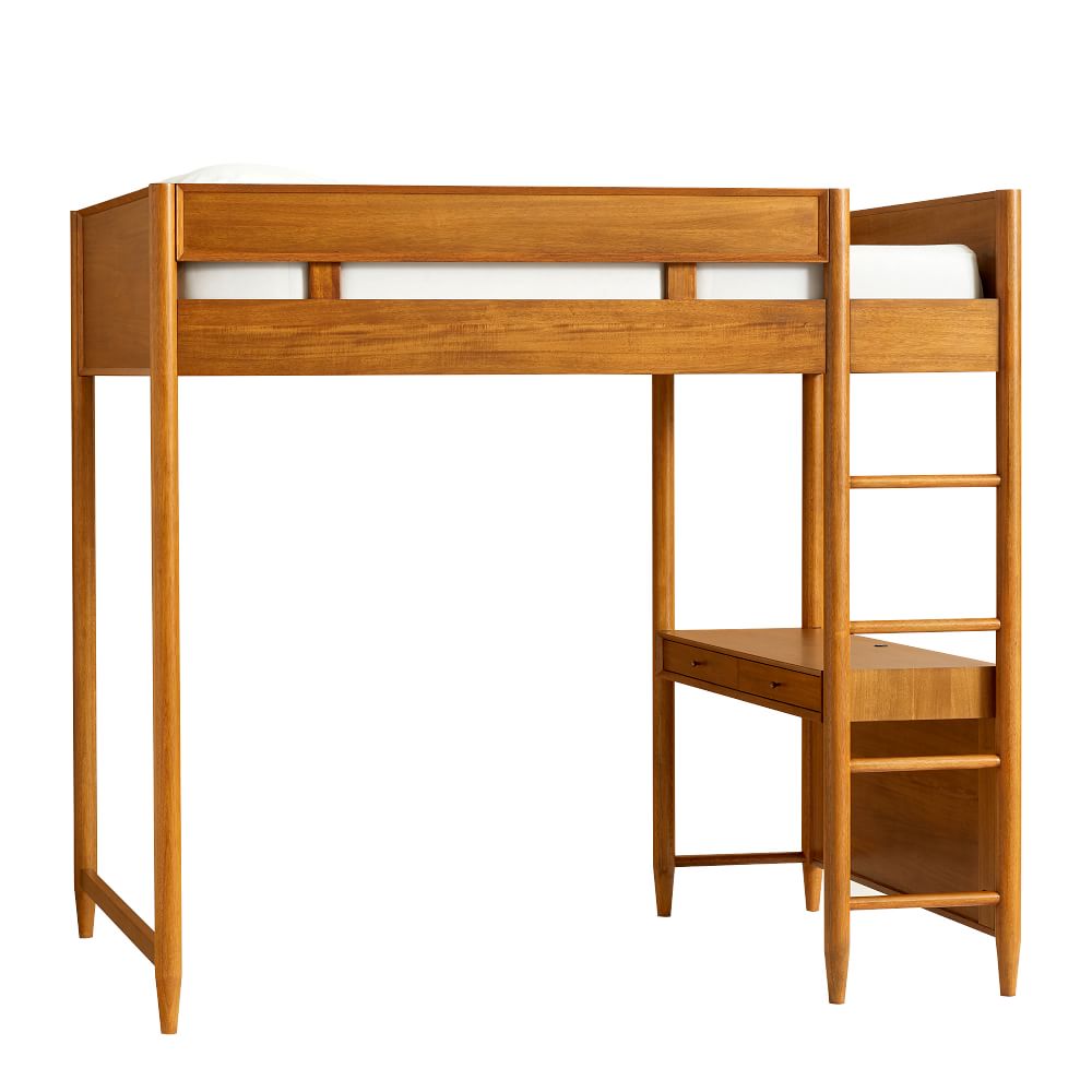 MidCentury Full Loft Bed w/ Desk West Elm