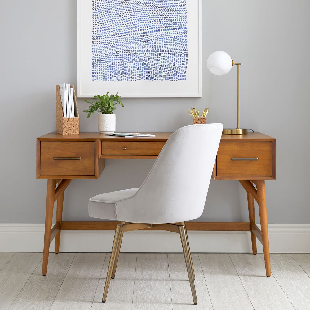 Mid-Century Vanity Desk Set (52") | West Elm