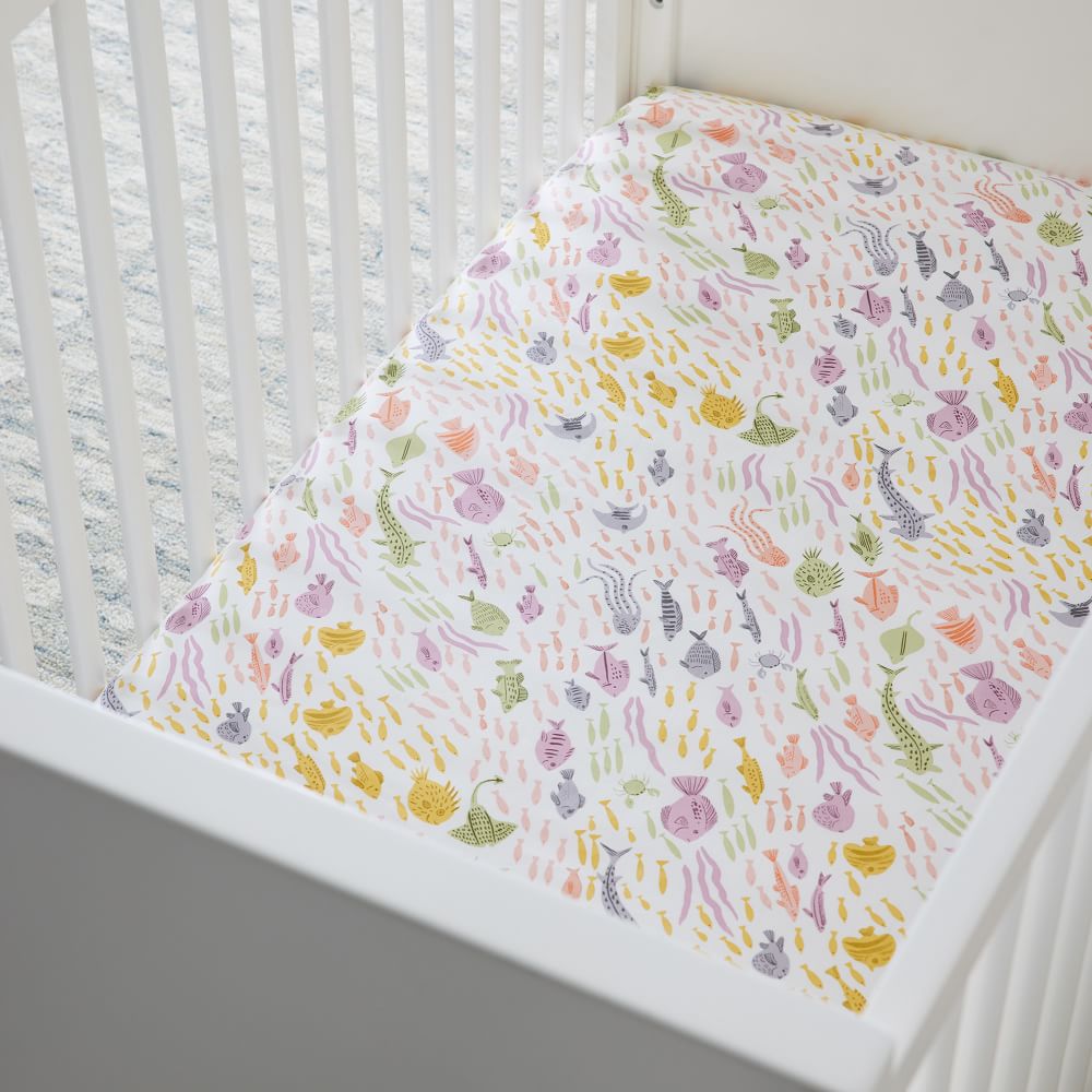 Underwater Crib Fitted Sheet West Elm