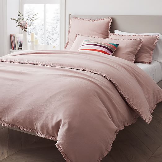 west elm ruffle duvet