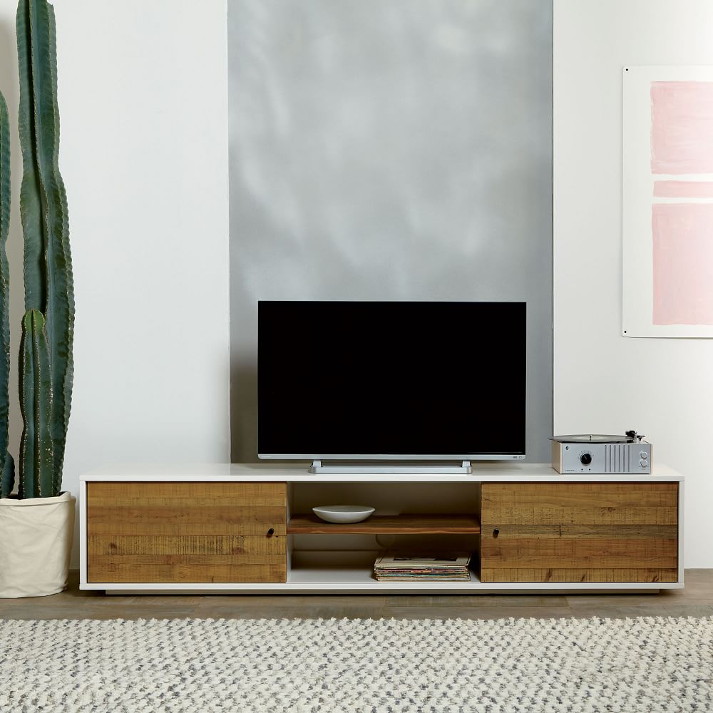 Reclaimed Wood & Lacquer Media Console (80") West Elm