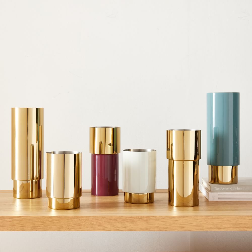 Brass Tube Vases West Elm
