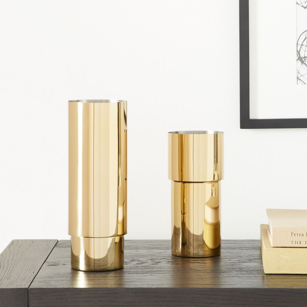 Brass Tube Vases West Elm