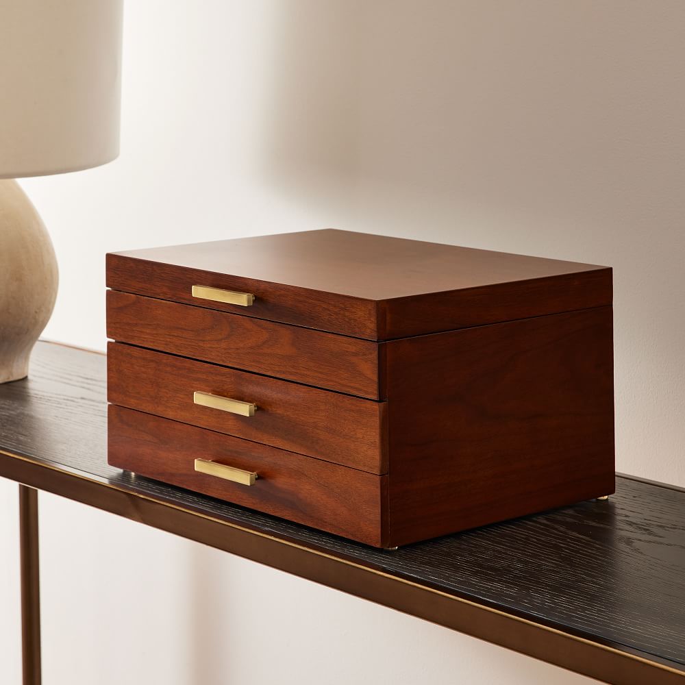 MidCentury Acorn Wood Jewelry Box Grand West Elm