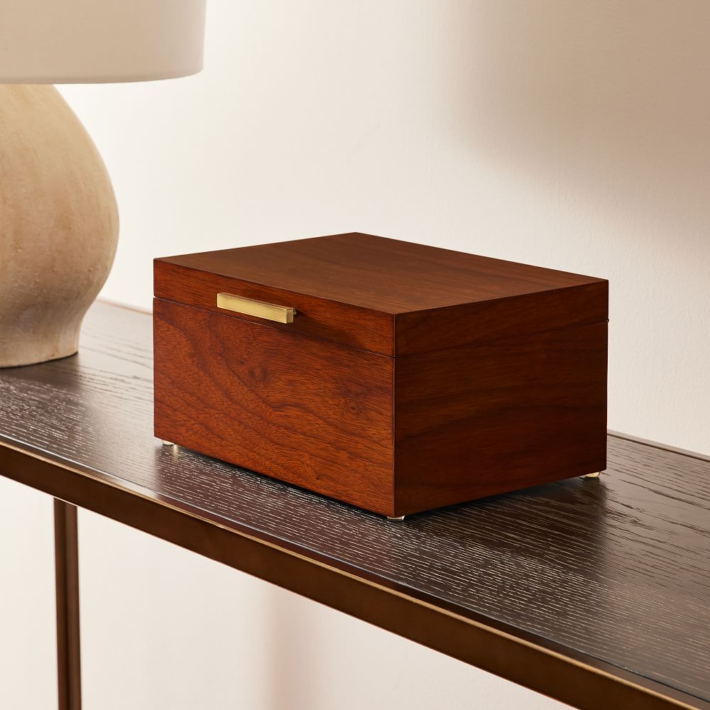 MidCentury Acorn Wood Jewelry Box Large West Elm