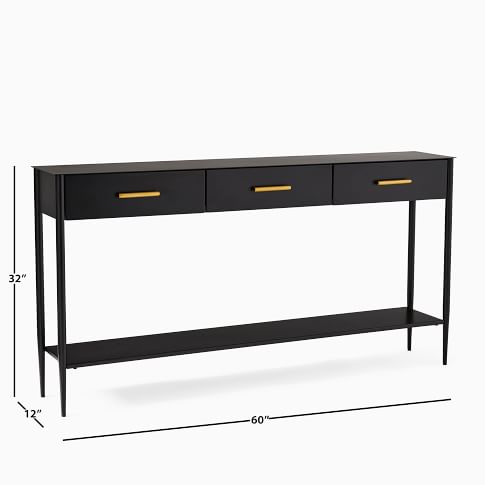 Metalwork Console in Hot Rolled Steel