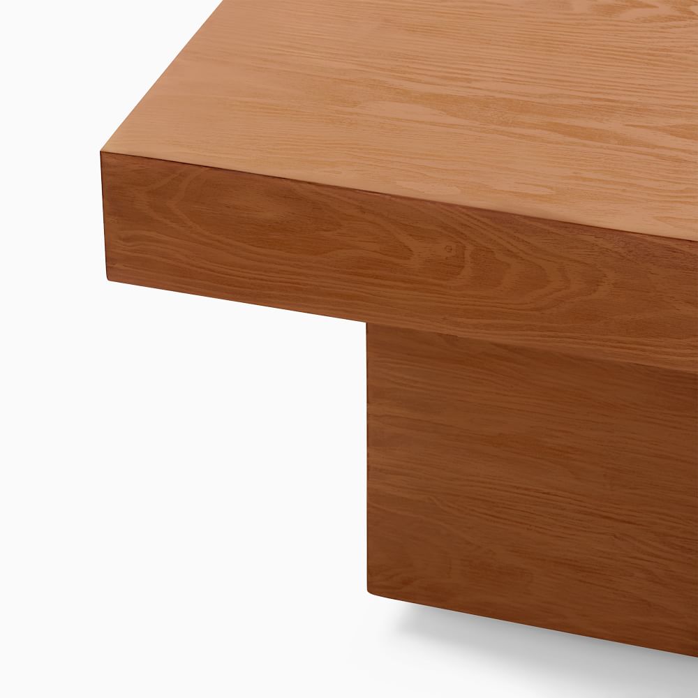 Volume Pedestal Coffee Table (44") Wood West Elm