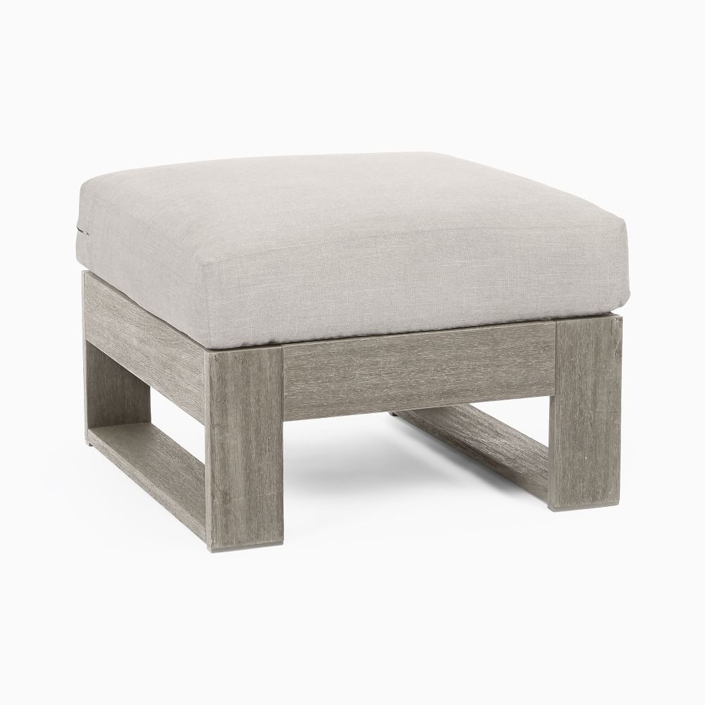 Portside Outdoor Ottoman | West Elm