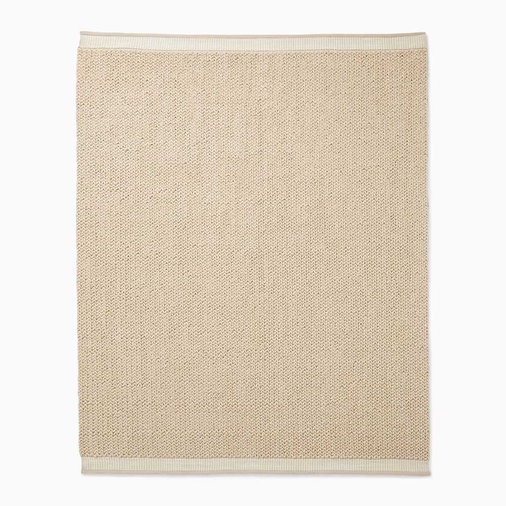 Chunky Twist Wool Rug, 9x12, Oatmeal West Elm