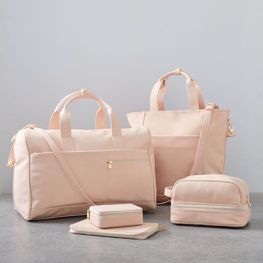 West Elm Vegan Leather Travel Set - Blush