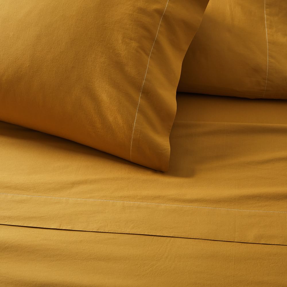 Organic Washed Cotton Sheet Set, Bed Sheets West Elm