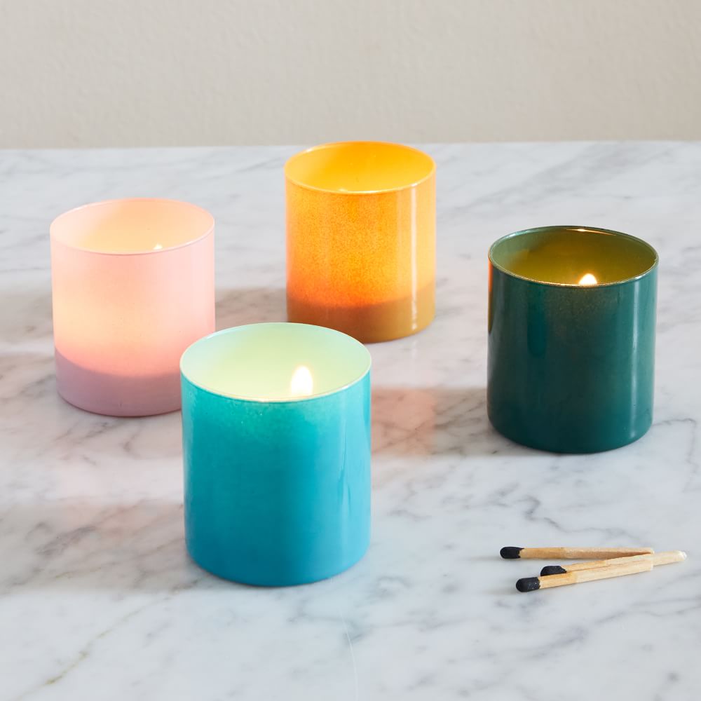 Colored Glass Votives (Set of 4) West Elm