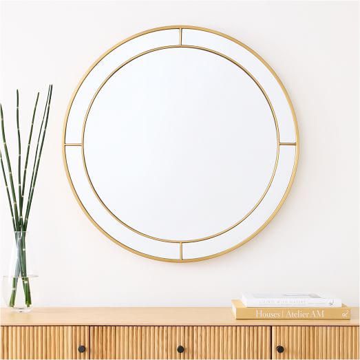 Ella Metal Panel Wall Mirror 30"W x 44"H West Elm