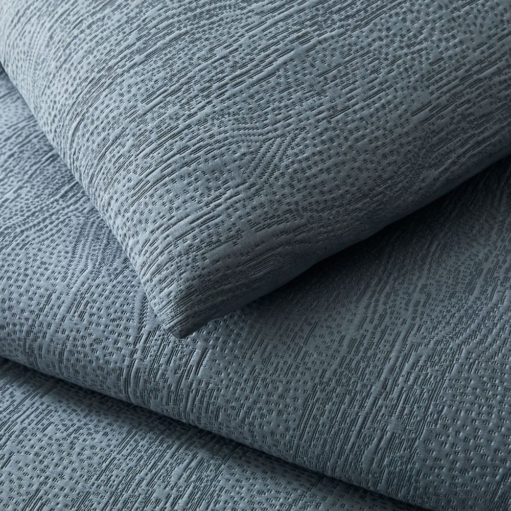 Silky TENCEL™ & Cotton Matelasse Duvet Cover & Shams West Elm