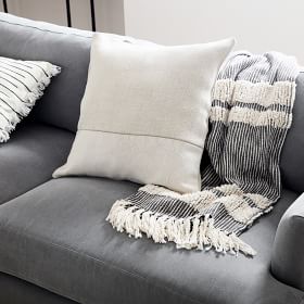 Details about   West elm tufted lines throw 