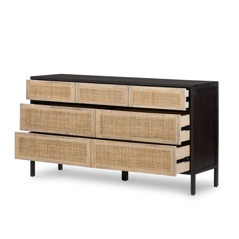 Modern Rattan 7Drawer Dresser (60") West Elm