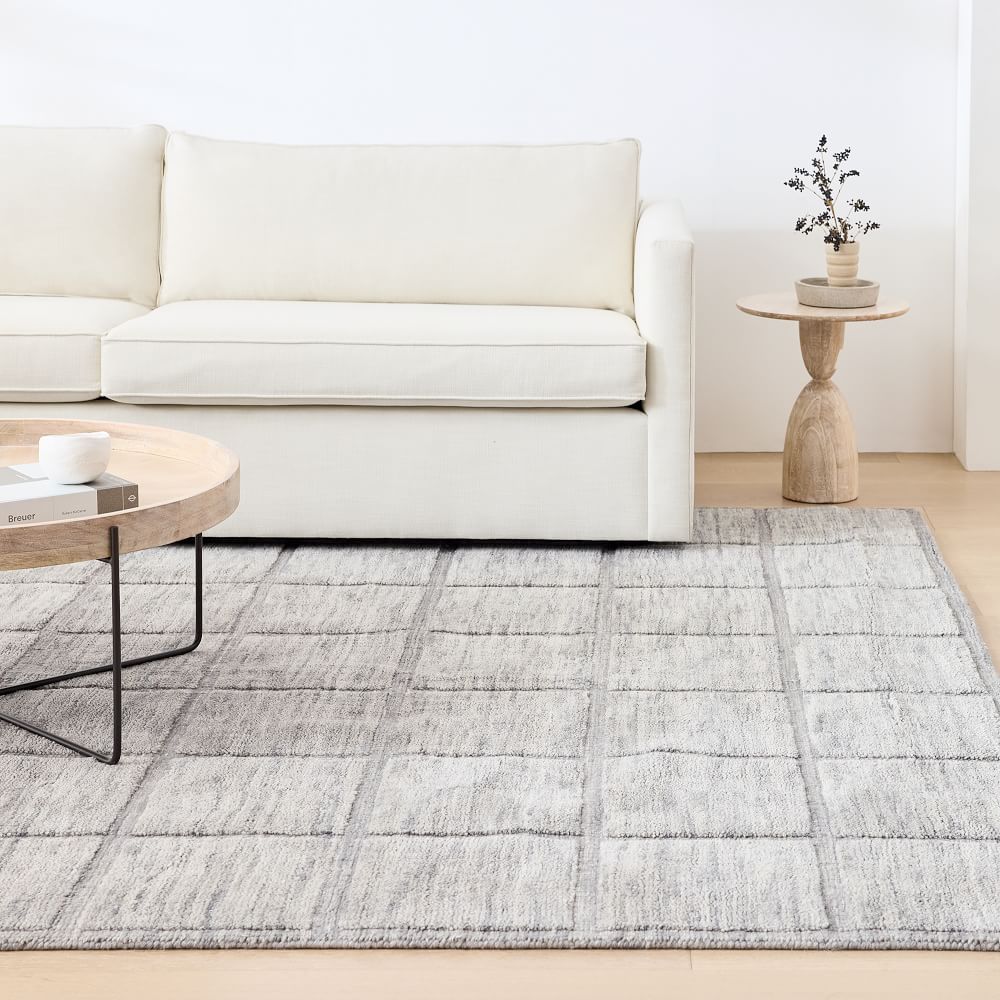 Lumini Grid Easy Care Rug | West Elm