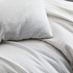 belgian flax linen graduated stripe duvet cover