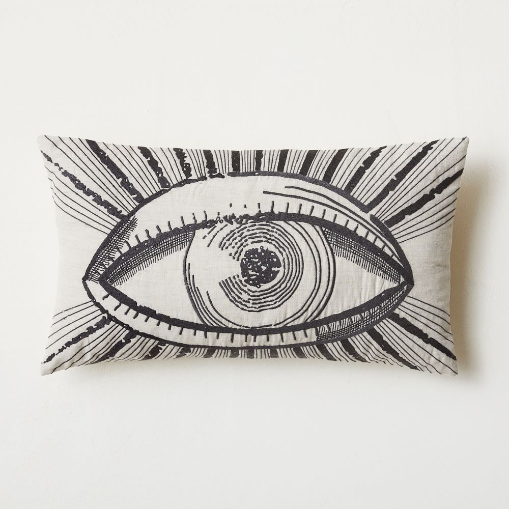 Embroidered Eye Pillow Cover West Elm