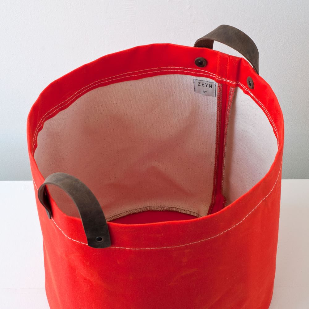 Zeyn NY Waxed Canvas Planter Basket West Elm