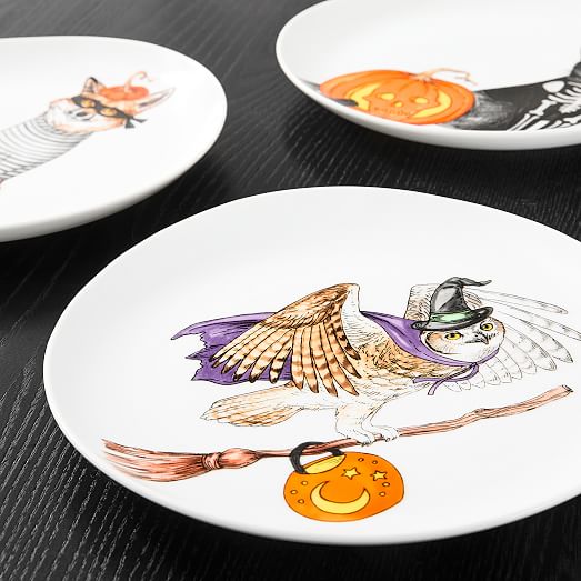 ceramic halloween plates