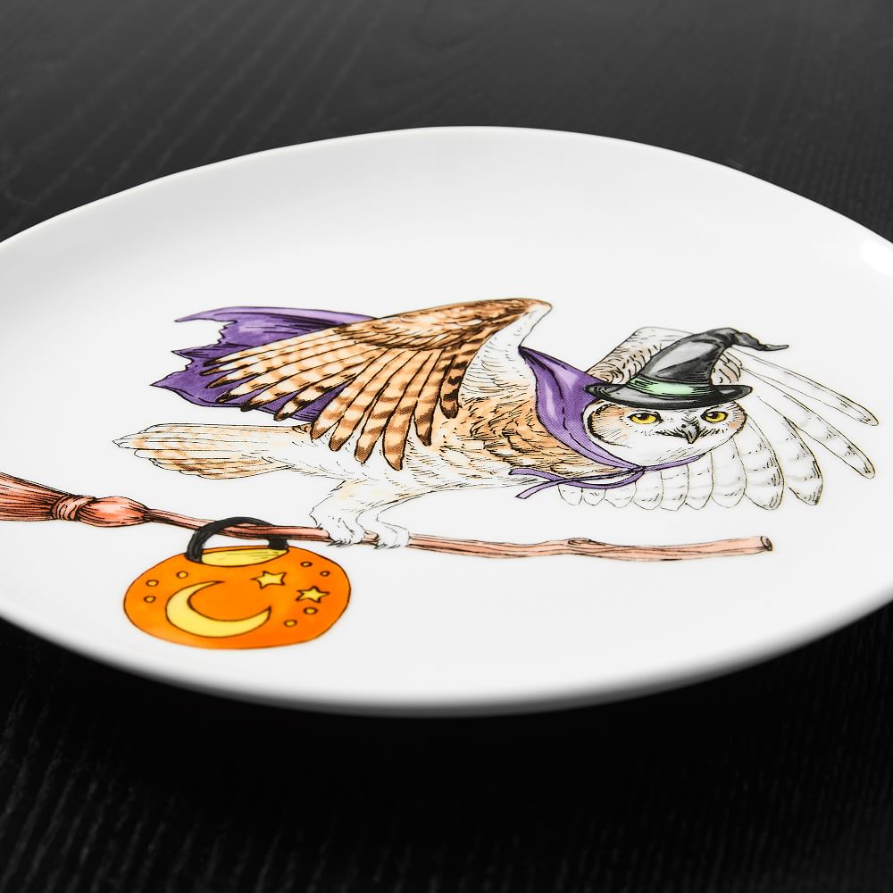 Dapper Animal Halloween Salad Plates West Elm
