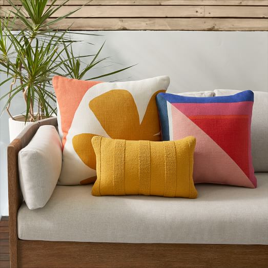 color block outdoor pillows