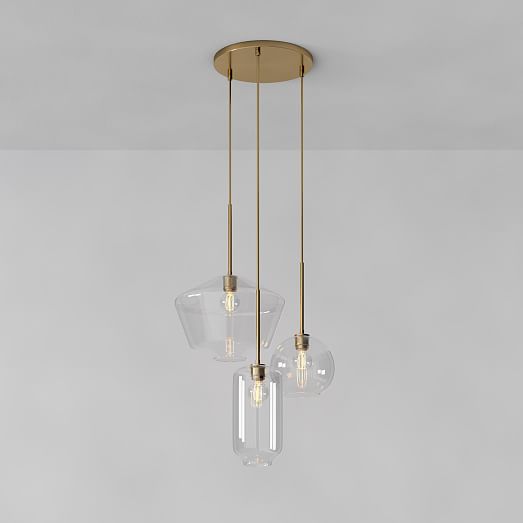 Sculptural Glass 3-Light Multi 