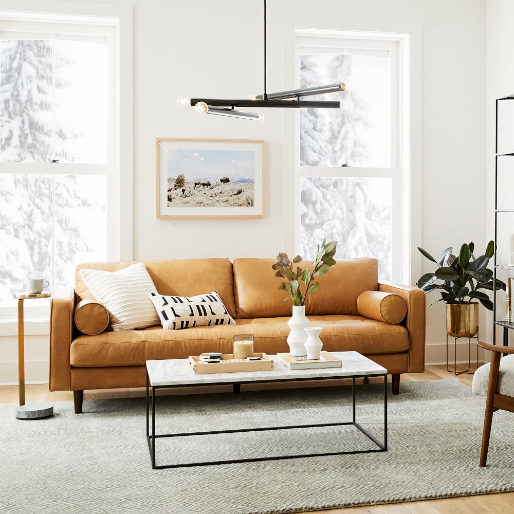 Dennes Leather Sofa (72"88") West Elm